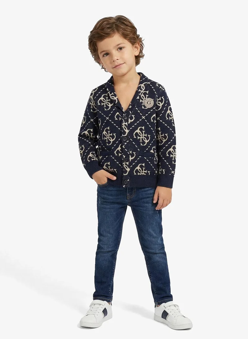 GUESS Kids Crew Neck Cardigan