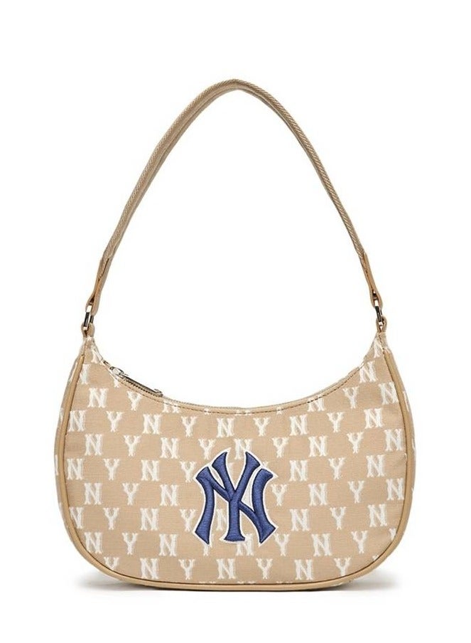 إم إل بي حقيبة كتف تحت الإبط عليها شعار فريق نيويورك يانكيز (بيج) - Image 1