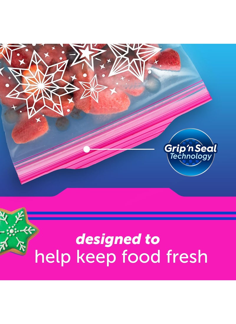 Ziploc Ziploc Gallon Food Storage Bags Grip n Seal Technology for Easier Grip Open and Close 120 Count Holiday Designs  - Image 3
