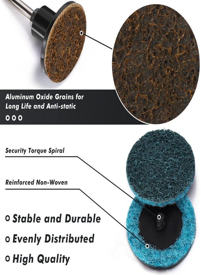 ماكاري أقراص صنفرة ماكاري لتكييف الأسطح مقاس 2 بوصة، 150 قطعة، وسادات صنفرة سريعة التغيير، ناعمة ومتوسطة الخشونة، ملحقات مطحنة القالب لطحن الأسطح، تلميع الحواف، لمسة نهائية من أكسيد الألومنيوم - Image 4