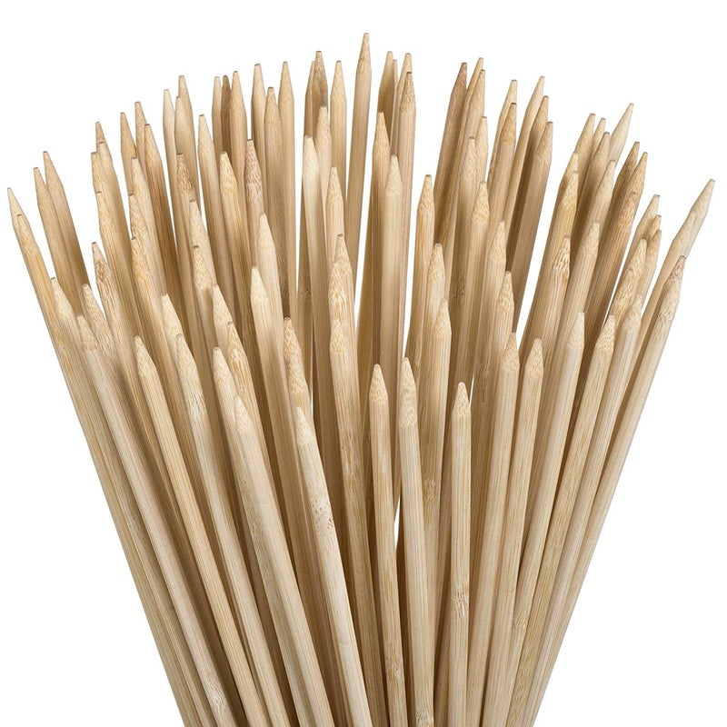 Spaceshoop Thick Extra Long Heavy Duty Wooden Skewers Roasting Sticks -12in -2.5mm, 90Pieces - Image 1