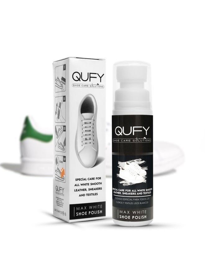QUFY معجون تلميع الأحذية الأبيض 'مبيض الأحذية' للأحذية 'القماش والجلد والمنسوجات' 'غطاء الخدوش - Image 1