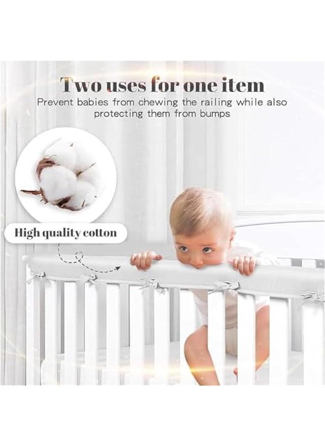 Beauenty 3Pcs Crib Rail Cover,Baby Bed Soft Edge Protector,Anti-Collision Strip Corner Cover For Child Bed Protection,Wrap Bed Rails,Crib Rail Edge Protector, Bed Guard Rail For Toddlers Boys Girls  - Image 5