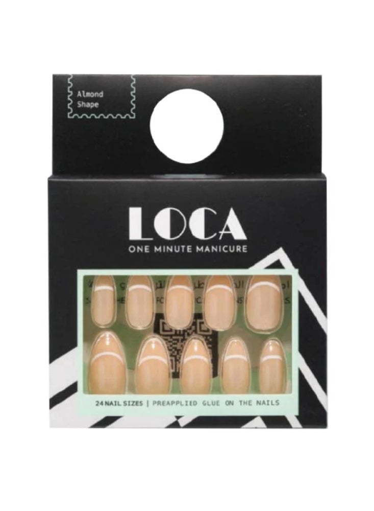 لوكا اظافر صناعية لصق ذاتي من لوكا - الموند بيج تحديد ابيض الموند #26 - Image 1
