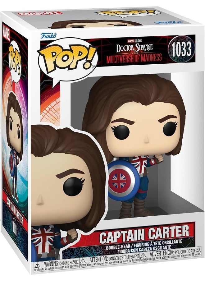 Funko - Funko Pop! Marvel: - Captain Carter - Doctor Strange - Collectable Vinyl Figure - Image 1