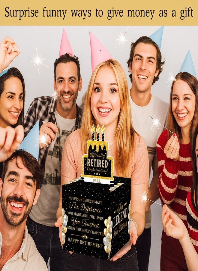صندوق هدايا نقود أسود وذهبي من تشيل هوي، هدية مثالية للمتقاعدين من النساء والرجال. - Image 2