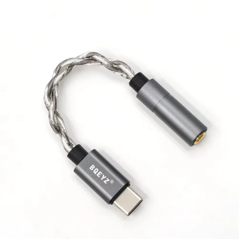 كي زد سماعة سلكية bqeyz lin HiFi Headphone Adapter Earphone Amp DAC Type C To 3.5/4.4mm 32bit 384KHz CX31993 Dongle, Type C to 4.4 mm - Image 4