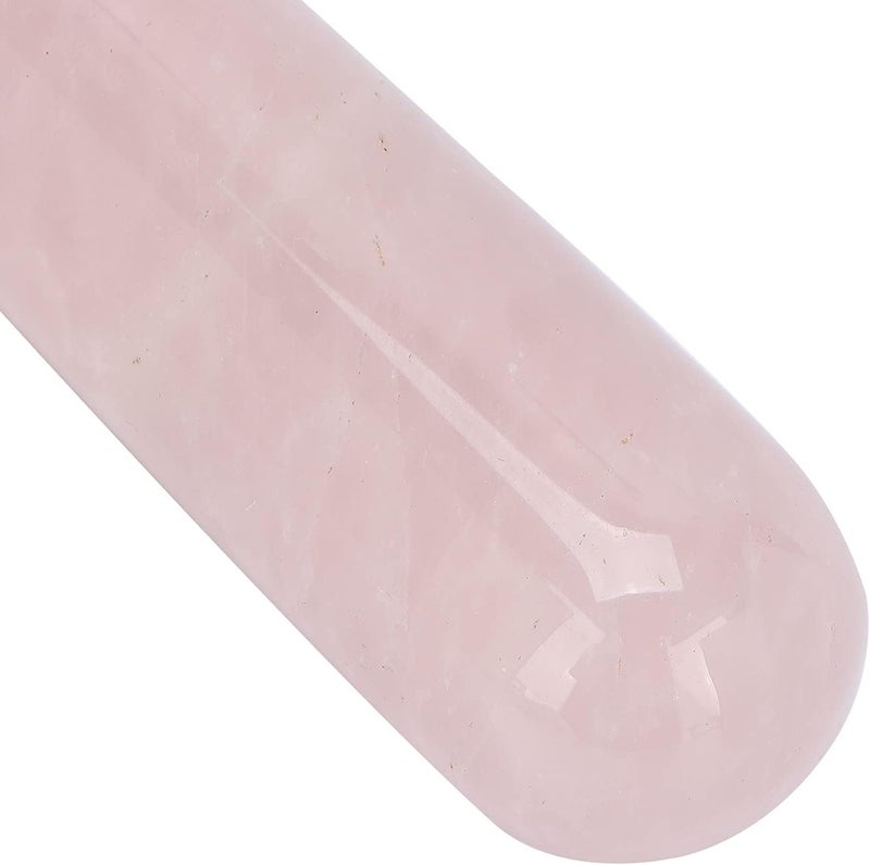 Junlucki Massage Stick, Compact and Portable Jade Stone Massage Wand Rose Quartz for Back/Hands/Feet/Neck/Shoulder - Image 3