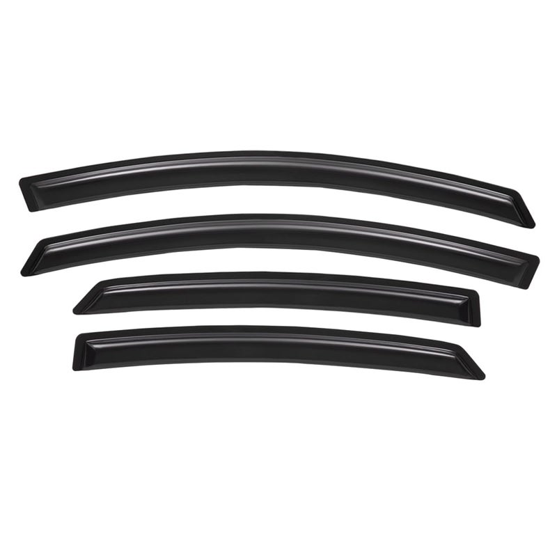 Lightronic Extra Durable OutsideMount Auto Vent Window Visor Fits 20132020 Ford Fusion UV Protection Rain Guard Original Wind Deflector NoDrill Easy Install Dark Smoke 4Pcs