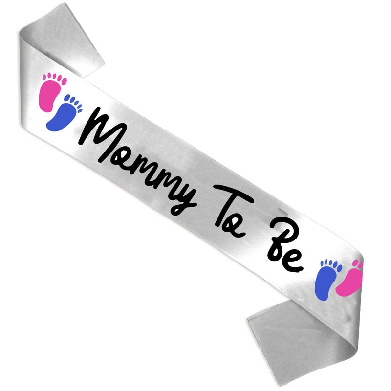 Wobbox Baby Shower Decoration Items| Baby Shower Photo Booth Props for Photoshoot, Mom to Be Satin Sash Daddy to Be Decoration, Godh Bharai Decoration Kit-(FP4866) - Image 4