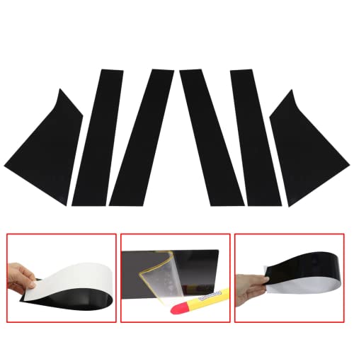 FZJDSD 6pcs Glossy Black Pillar Posts Door Trim Cover Anti Scratch Window Molding Door Compatible with Chevrolet Malibu 2016 2017 2018 2019 2020 2021 - Image 4