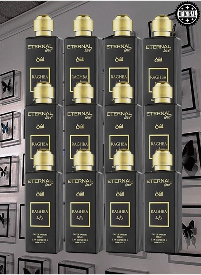 Eternal love 12 Pieces Original Eternal Love Oud Raghba Perfume 100ml EDP  - Image 1