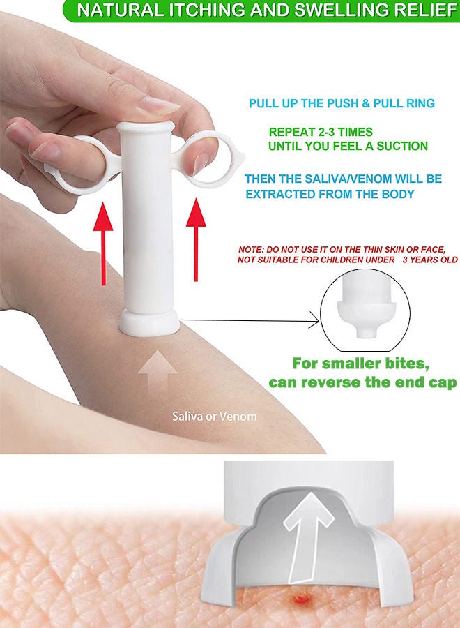 Generic 1-piece Bug Bites Itch Relief Suction Tool Vacuum Kid Friendly Venom Extractor for Bee Wasp Sting Poison Remover Naturally Reduce Insect Bite Itch and Swell - Image 5