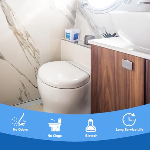 PAULINN RV Toilet Treatment Drop Ins, 50 Packs Septic Tank Treatment Pods Holding Tank Deodorizer for RV Black & Grey Water Tank Camper Marine Boat Camping - Image 2