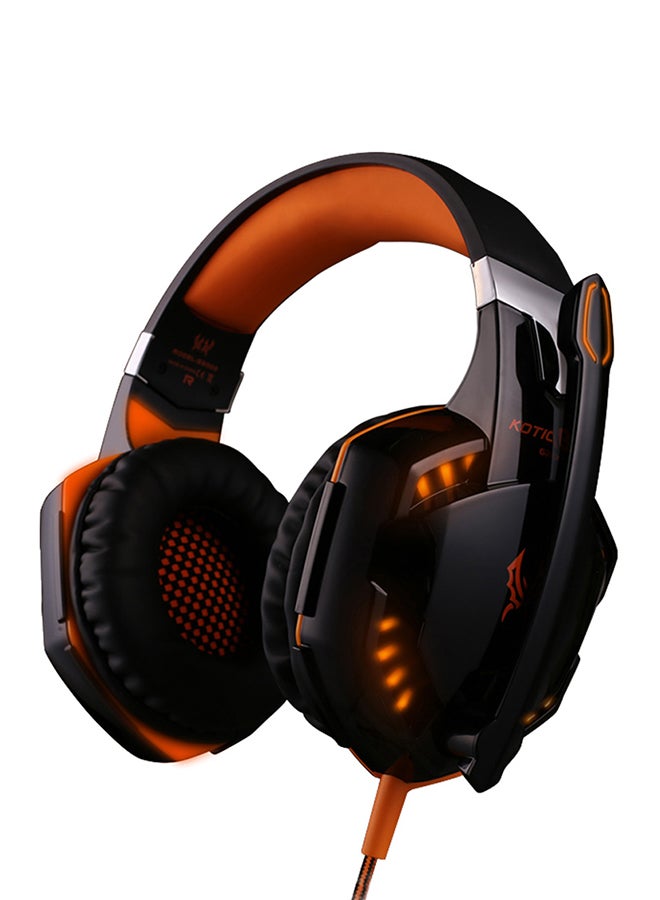 KOTION EACH 3.5 Mm Gaming Headset With Mic Orange - Image 1