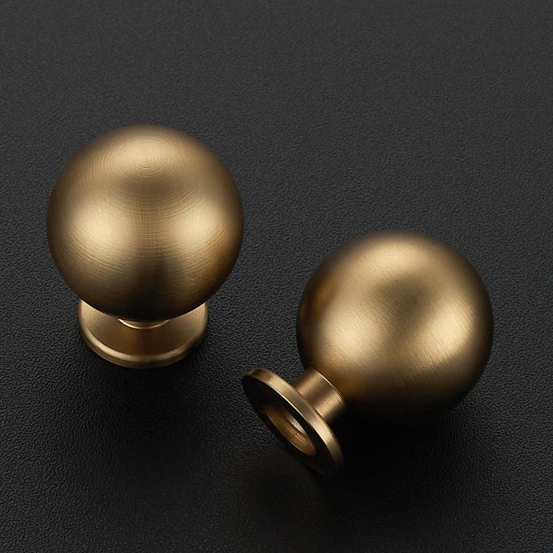 Ravinte Decor 12 Pack Champagne Bronze Cabinet Knobs, Round Ball Drawer Knobs for Cabinets and Dressers, 1" Diameter - Image 2