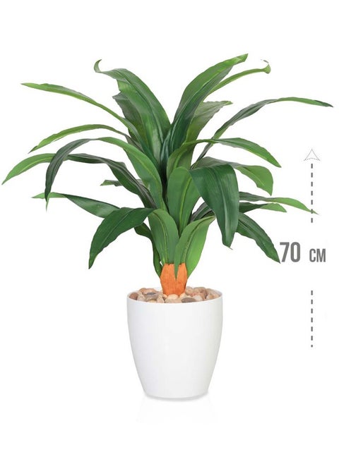 An artificial Tree Simulating a Soft corn Tree With Its Natural Texture 70 cm High in a Fiber Pot