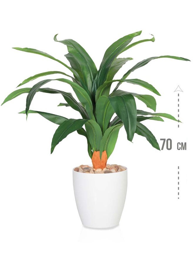 DRAMA HOME An artificial Tree Simulating a Soft corn Tree With Its Natural Texture 70 cm High in a Fiber Pot  - Image 1