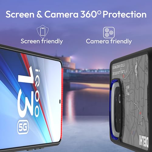 KAPAVER GPS Edition Back Cover Case Compatible for iQOO 13 (PC+TPU) (Delhi-Black) - Image 5