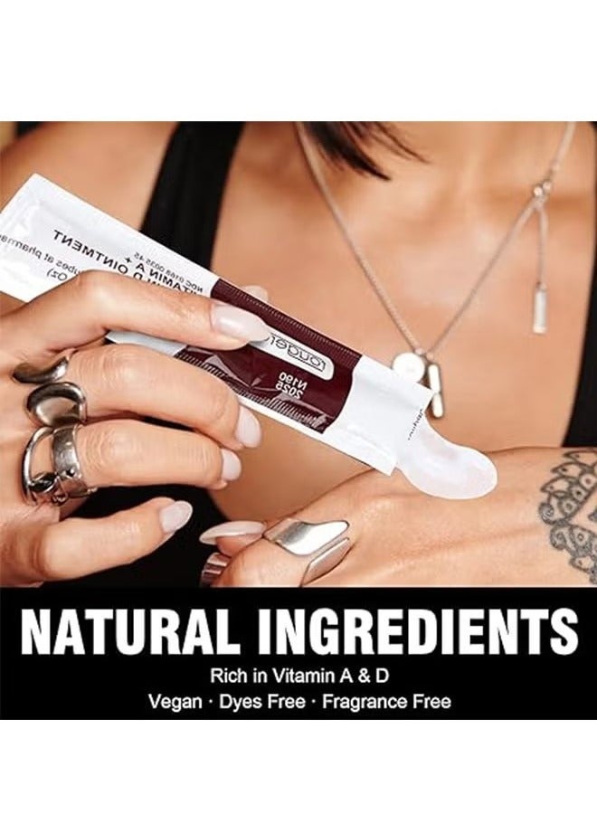 Fougera Vitamin A And Vitamin D Ointment Emollient ,Tattoo Scar Repair Gel, Microblading Aftercare Ointment Anti-Inflammatory Anti Scar Tattoo Aftercare Cream for Makeup Microblading and Tattoo Healing 50Pcs - Image 4