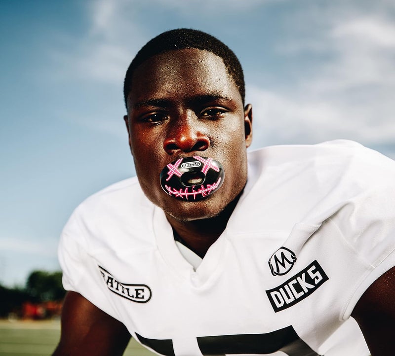 Battle Sports Oxygen Football Mouthguard - Football Mouth Guard with Strap, Superior Airflow & Better Performance, Maximum Breathability, Works with Braces - Image 3