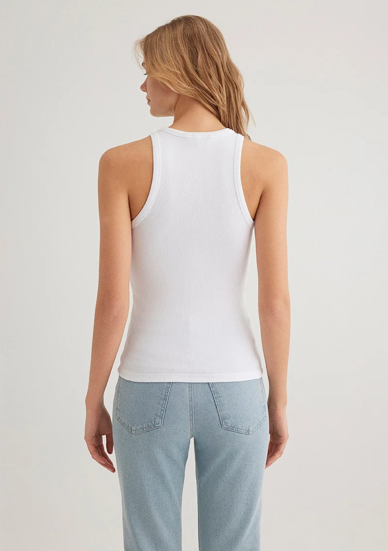 MAVI White Basic Tank Top