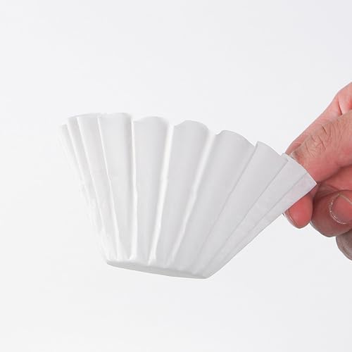 Rinakou 100 Count Basket Coffee Filters,Flat Bottm Paper Filter Compatible With Fellow Aiden Coffee Maker,Work With Batch Brew Filter Basket - Image 5
