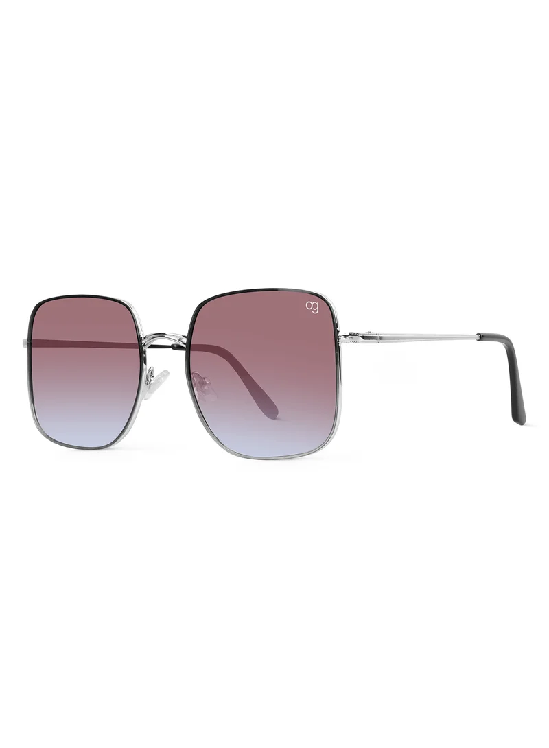 Woggles Latest & Stylish UV Protected Ray Gradient Purple Square Sunglasses for Men & Women