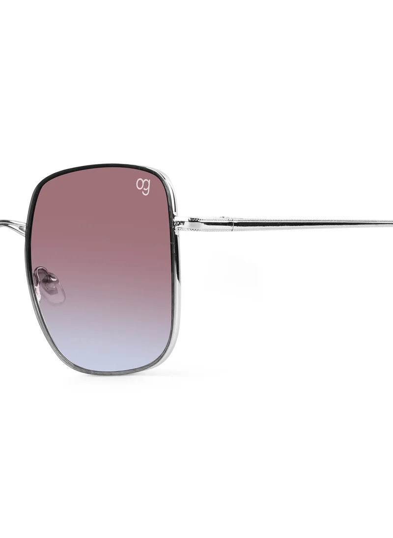 Woggles Latest & Stylish UV Protected Ray Gradient Purple Square Sunglasses for Men & Women