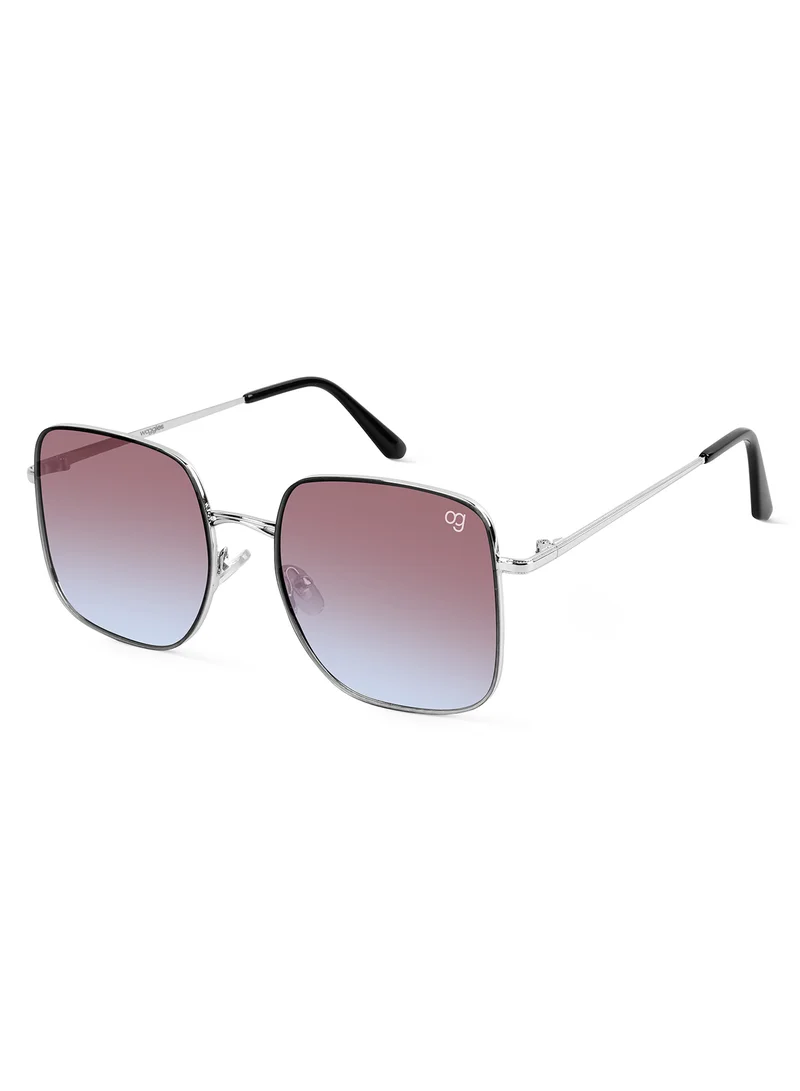 Woggles Latest & Stylish UV Protected Ray Gradient Purple Square Sunglasses for Men & Women