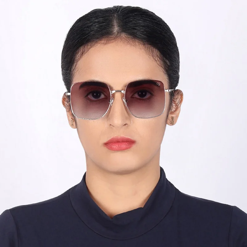 Woggles Latest & Stylish UV Protected Ray Gradient Purple Square Sunglasses for Men & Women