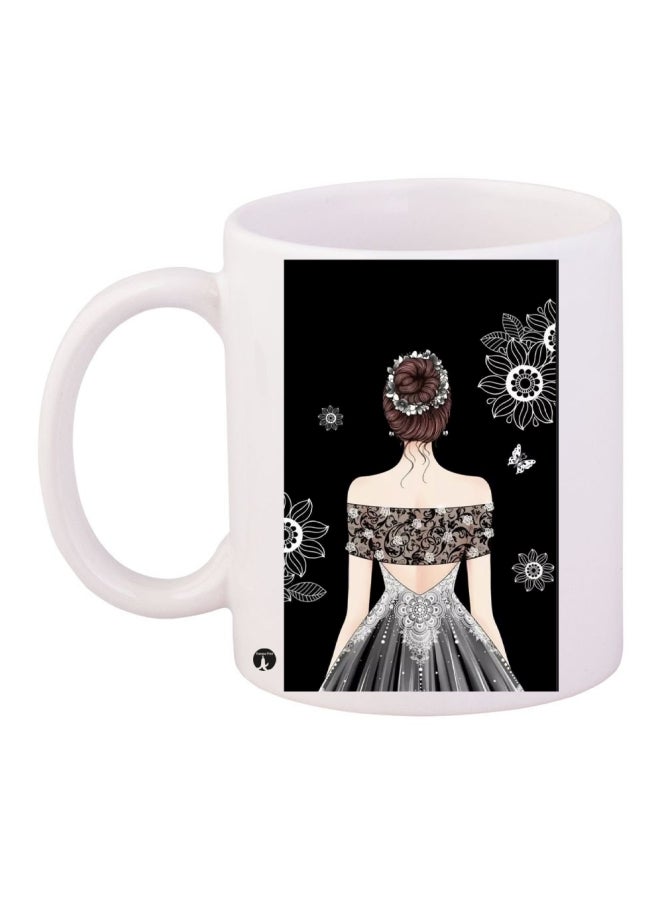RYN Printed Coffee Mug White/Black/Grey