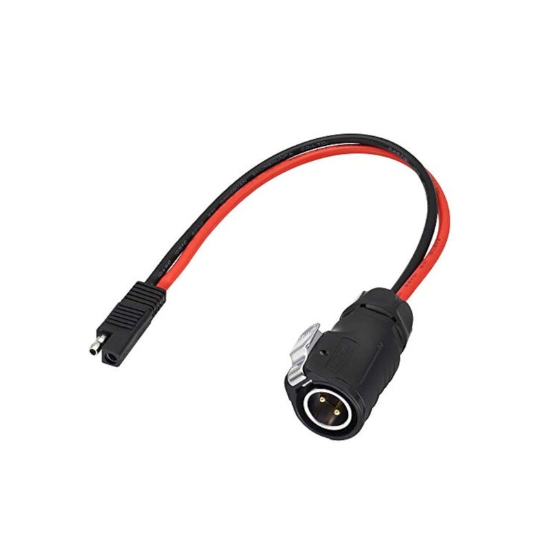 SOLARAE 2 Pin Power Industrial Circular Connector to SAE Cable, for Solar Panel Suitcase and Grand Design, Fit for Furrion, Forrest River RV Solar Port, Solar Panel Suitcase, Grand Design RV's Industry, 10AWG - Image 1