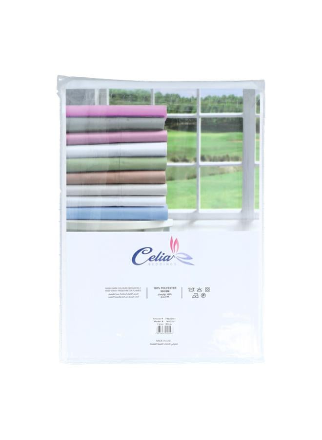Celia 3-Piece Superior Quality Elegant Bedsheet Set White Twin  - Image 2