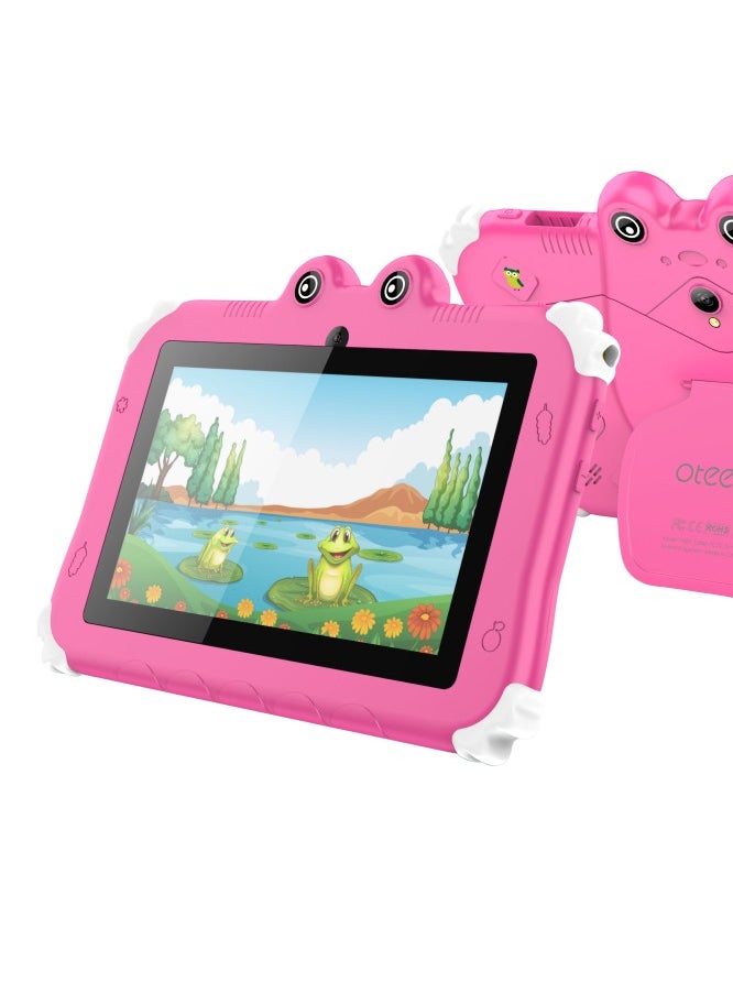 Oteeto - Oteeto 6 Kids Android Tab 128GB 4GB RAM with Accessories Pink - Image 1
