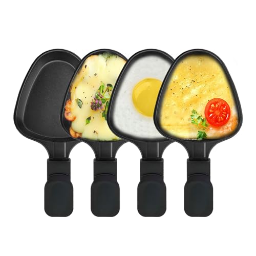 Kosmosta HONNE Non-Stick Coated Mini Grill Pan Cheese Melting Accessories for Raclettes Replacement/Additional Raclette Dishes Mini Grill Pan(4pcs) - Image 1