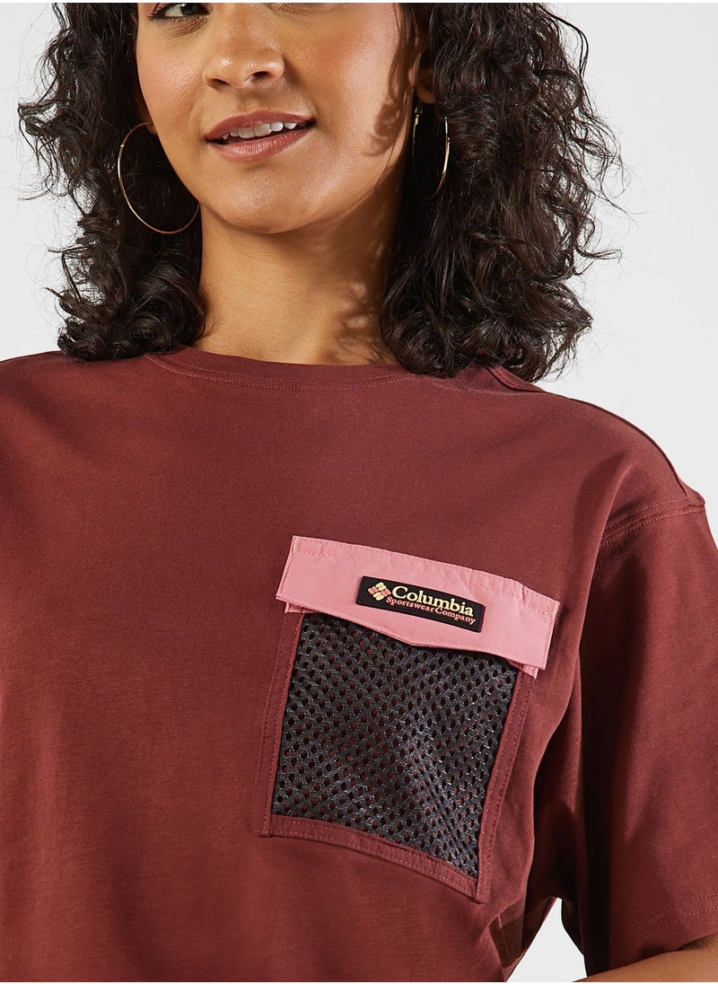 Painted Peak Knit Cropped T-Shirt