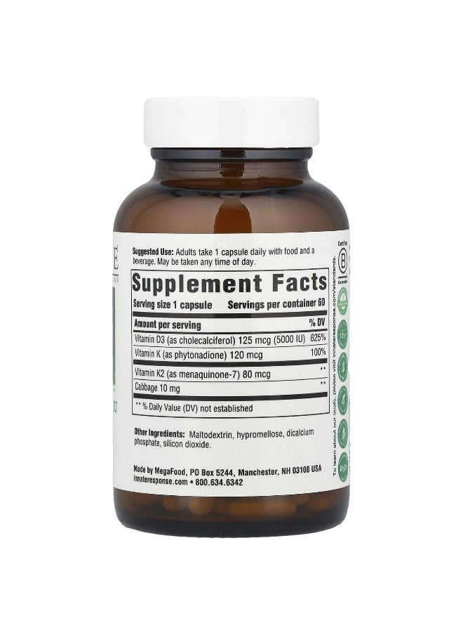Innate Response Formulas Innate Response Formulas, Vitamin D3, 125 mcg (5,000 IU), 60 Capsules  - Image 2