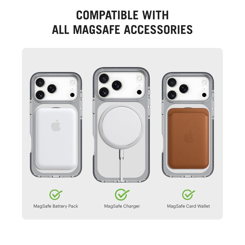 Daily Objects غطاء مغناطيسي شفاف Stride Clear 2.0 متوافق مع آيفون 17 برو | غطاء خلفي نحيف للشحن اللاسلكي | حماية حواف مزدوجة ومضاد للصدمات - Image 4