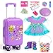 WONDOLL 18inchDollClothes and Accessories TravelSuitcase Luggage Clothes and Shoes Handbag BeretsPassport Notebook Travel Gear Play SetsNo Doll - Image 4