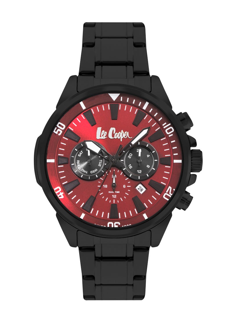 LEE COOPER Men’s Multi Function Red Dial Watch – LC07846.680 - Image 1