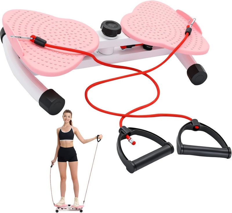 AASHRO MALL Waist Twister Board for Weight Loss & Abs Workout | Digital Display (Timer, Reps, Calories), 330 lbs Capacity & Resistance Bands | Silent Core Twister for Home Gym Equipment - Image 1