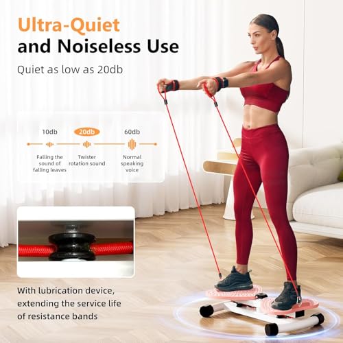 AASHRO MALL Waist Twister Board for Weight Loss & Abs Workout | Digital Display (Timer, Reps, Calories), 330 lbs Capacity & Resistance Bands | Silent Core Twister for Home Gym Equipment - Image 2
