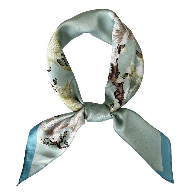FONYVE Silk Scarfs for Women Lightweight, Fashion Head Scarf, Satin Hair Wrap for Sleeping 27.5 Ã— 27.5 inches - Image 1