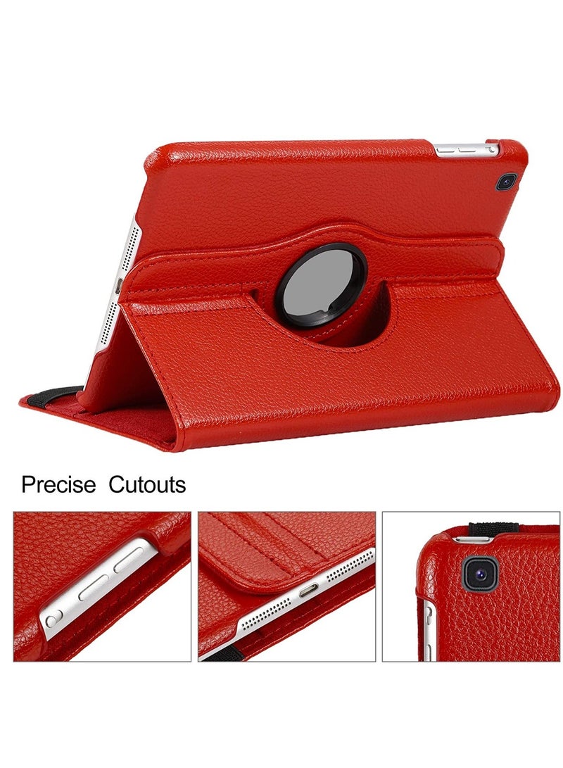 Raxoom Rotating Case for Samsung Galaxy Tab A 8.0 2019 Without S Pen Model (SM-T290 Wi-Fi, SM-T295 LTE), Premium PU Leather 360 Degree Stand Cover with Auto Wake/Sleep Function(Red) - Image 3