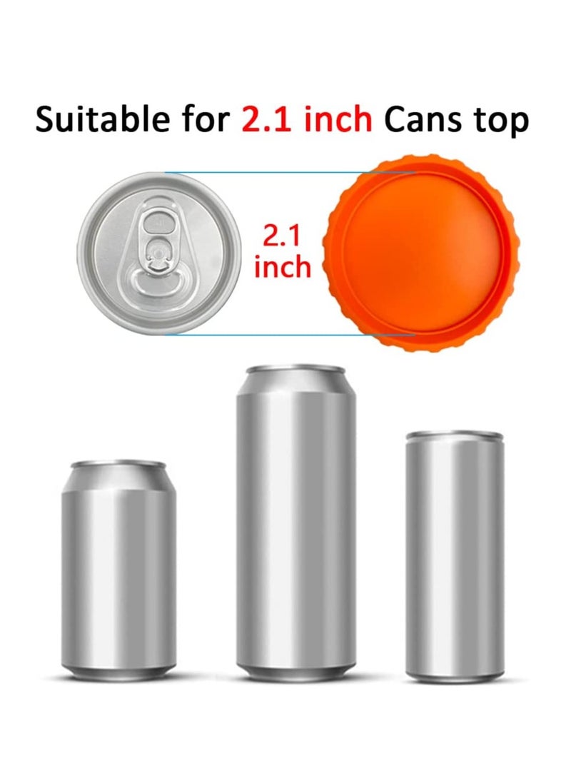 SYOSI Silicone Can Lids Soda Or Beverage Can Lid Cover Or Protector Reusable Can Lids Can Covers Can Cap Can Saver Can Stopper Cans Mark Can Cover Or Protector Fits Standard Soda Cans (Redgreen)  - Image 2