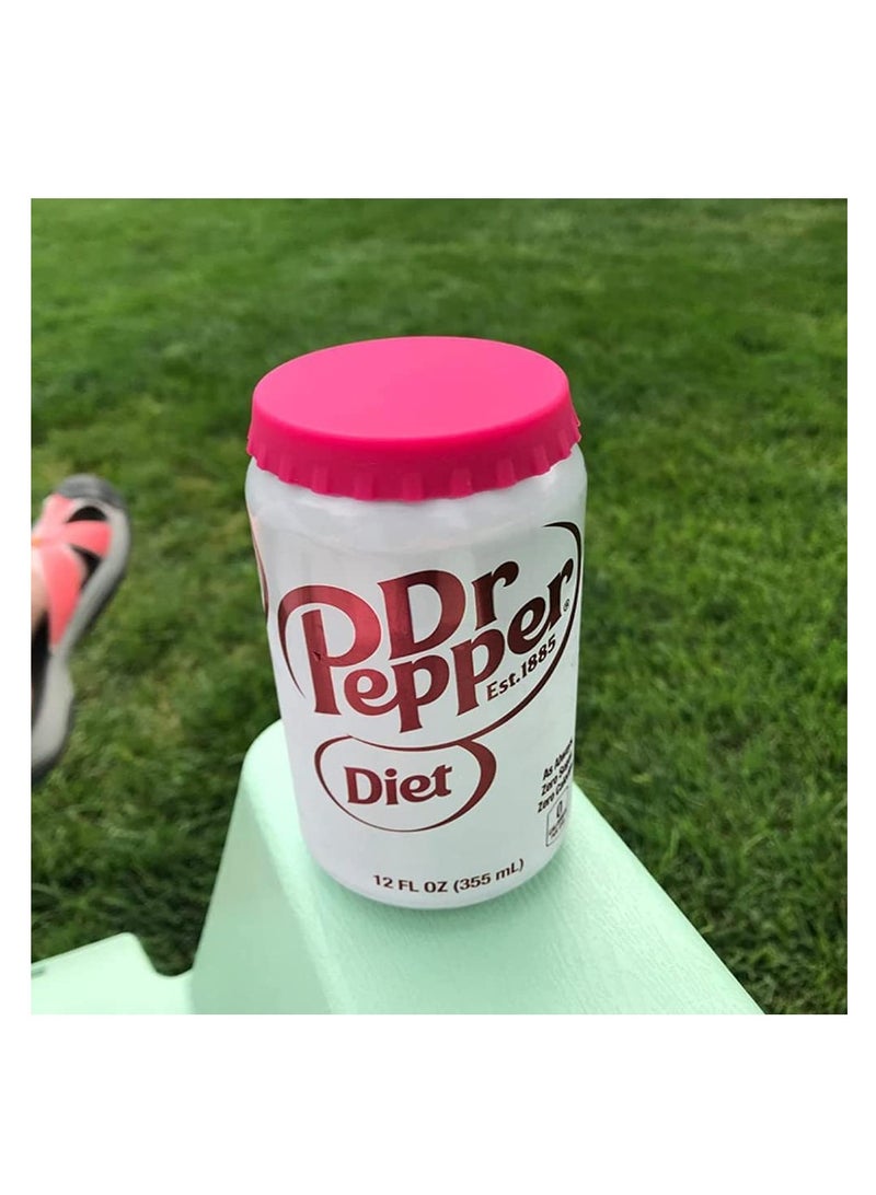 SYOSI Silicone Can Lids Soda Or Beverage Can Lid Cover Or Protector Reusable Can Lids Can Covers Can Cap Can Saver Can Stopper Cans Mark Can Cover Or Protector Fits Standard Soda Cans (Redgreen)  - Image 4