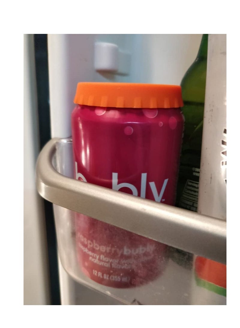 SYOSI Silicone Can Lids Soda Or Beverage Can Lid Cover Or Protector Reusable Can Lids Can Covers Can Cap Can Saver Can Stopper Cans Mark Can Cover Or Protector Fits Standard Soda Cans (Redgreen)  - Image 5