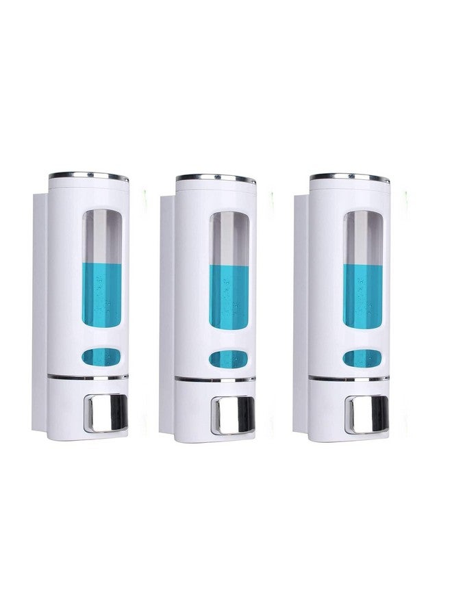 EVGREF® Multi Purpose ABS Plastic Soap Shampoo Sanitizer Conditioner Lotion Gel Dispenser for Bathroom Kitchen 400Ml (3, Capsule White) - Image 1