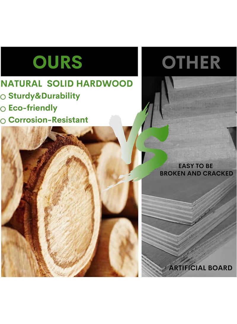 LZRS Oak Wood Foldable Pet Gate,Wooden Dog Gate,Cat Gate,Pet Gate with Pet Collar for House Doorway Stairs,Freestanding Indoor Outdoor Gate Safety Fence，3 Panel 24"-White - Image 2